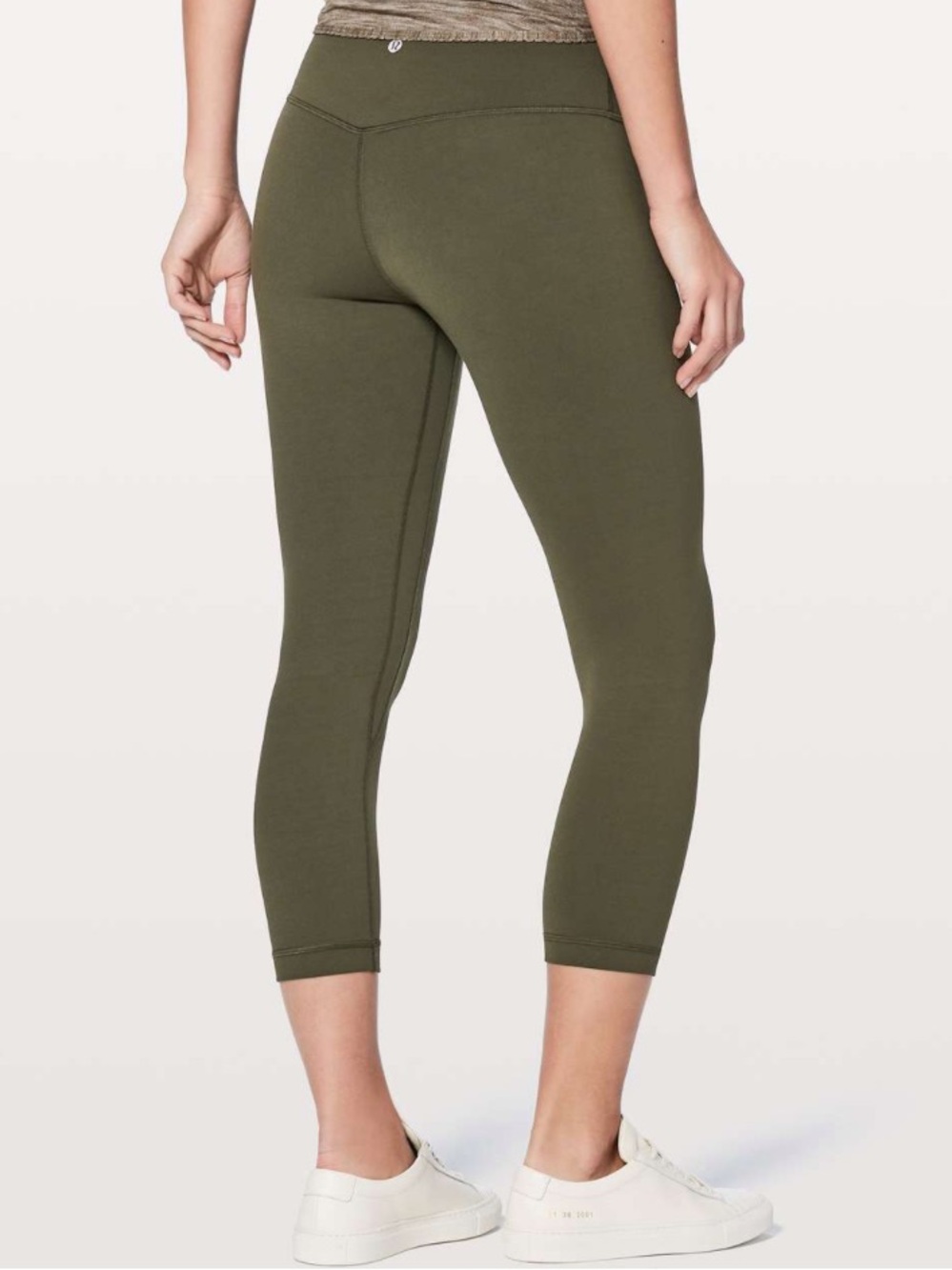Lululemon Align Crop *21" Dark Olive size 4